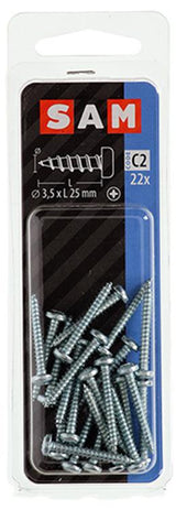 Mack 1017441 - zelftappende schroef cyl kop verz. 22st 3,5 x 25 mm | 10 stuks