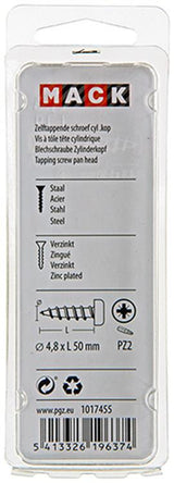 Mack 1017455 - zelftappende schroef cyl kop verz. 7 st 4,8 x 50 mm | 10 stuks
