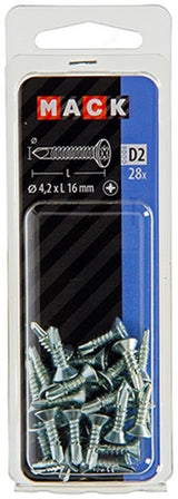 Mack 1017463 - zelfborende schroef vz kop verz. 28 st 4,2 x 16 mm | 10 stuks