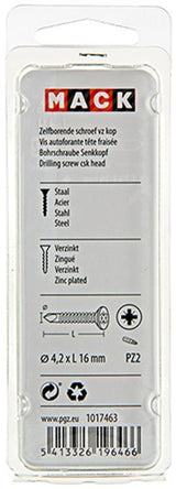 Mack 1017463 - zelfborende schroef vz kop verz. 28 st 4,2 x 16 mm | 10 stuks