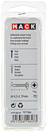 Mack 1017464 - zelfborende schroef vz kop verz. 26 st 4,2 x 19 mm | 10 stuks