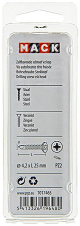 Mack 1017465 - zelfborende schroef vz kop verz. 24 st 4,2 x 25 mm | 10 stuks