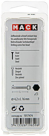 Mack 1017474 - zelfborende schroef zesk.kop verz. 28st 4,2 x 16 mm | 10 stuks