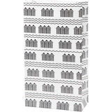 Sacs en papier Vivi gade, h : 21 cm, format 6x12 cm, 80 g, noir, blanc, 10 pièces 1 boîte