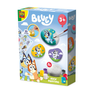 Ses creative bluey - peindre des pierres - pierres joyeuses - bricolage - pour les enfants à partir de 3 ans - 5 pierres et 23 autocollants