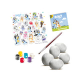 Ses creative bluey - peindre des pierres - pierres joyeuses - bricolage - pour les enfants à partir de 3 ans - 5 pierres et 23 autocollants