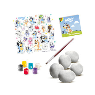 Ses creative bluey - peindre des pierres - pierres joyeuses - bricolage - pour les enfants à partir de 3 ans - 5 pierres et 23 autocollants
