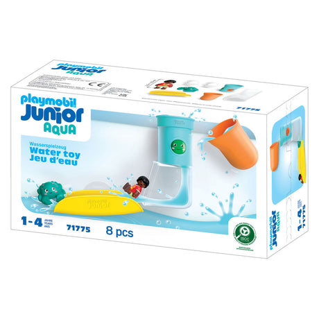 Playmobil junior aqua réservoir d'eau verseur et ludique avec toboggan - 71775