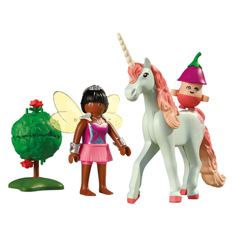 Playmobil | licornes magiques | licorne de collection rose avec fée | ensemble de jeu imaginatif pour les fans de licorne | accessoires interchangeables avec des détails magiques | cadeau parfait pour les enfants à partir de 4 ans | 71841