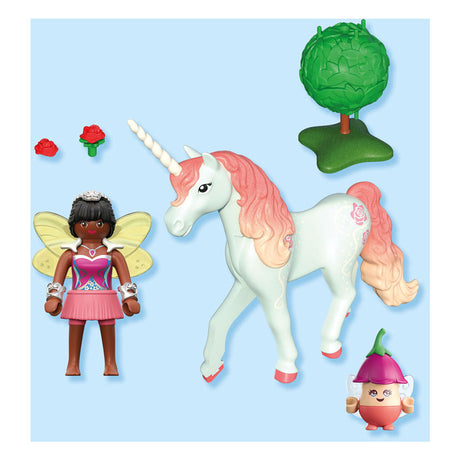 Playmobil | licornes magiques | licorne de collection rose avec fée | ensemble de jeu imaginatif pour les fans de licorne | accessoires interchangeables avec des détails magiques | cadeau parfait pour les enfants à partir de 4 ans | 71841