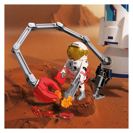 Playmobil espace fusée de recherche esa mars | fusée modulaire avec rampe de lancement et 2 astronautes | ensemble de jouets spatiaux de haute qualité | pour les enfants à partir de 4 ans | 72011