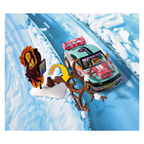 Playmobil – 72062 – coffret de jeu de voiture de course – 68 pièces – sports d'action
