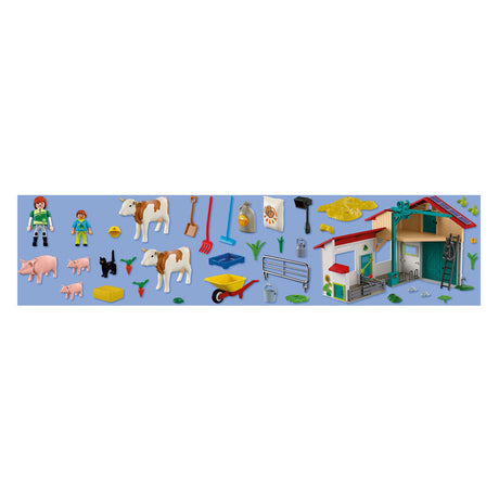 Playmobil country boerderij speelset met dieren en accessoires.