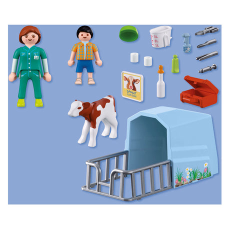 Playmobil country dierenarts boerderij speelset kalfje verzorgen 72167.