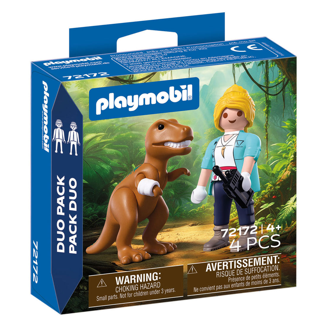 Playmobil duopack t-rex met onderzoeker - 72172