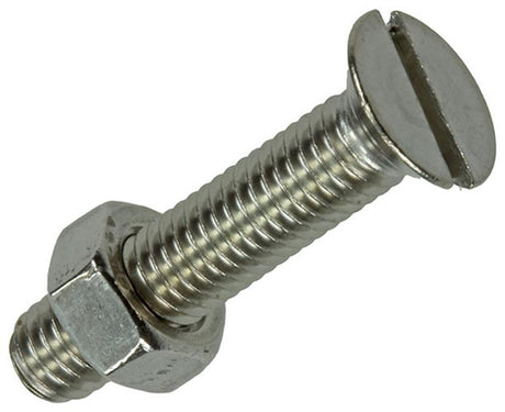 Mack 1019811 - metaalschroef verz. kop + moer rvs 6 st m5x25 | 10 stuks