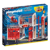 Playmobil City Action grande caserne de pompiers avec hélicoptère 9462