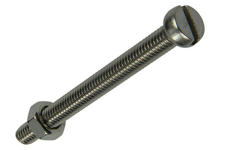 Mack 1019832 - metaalschroef cyl. kop + moer rvs 2 st m6x60 | 10 stuks
