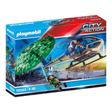 Playmobil City Action Police Helicopter Parachute Pursuit 70569