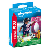 Playmobil spéciaux joueur de football avec mur de but - 70875