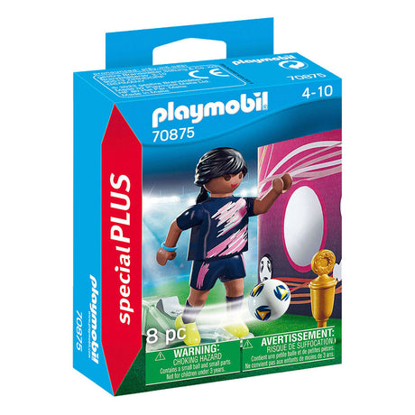 Playmobil spéciaux joueur de football avec mur de but - 70875