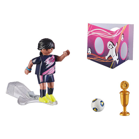 Playmobil spéciaux joueur de football avec mur de but - 70875