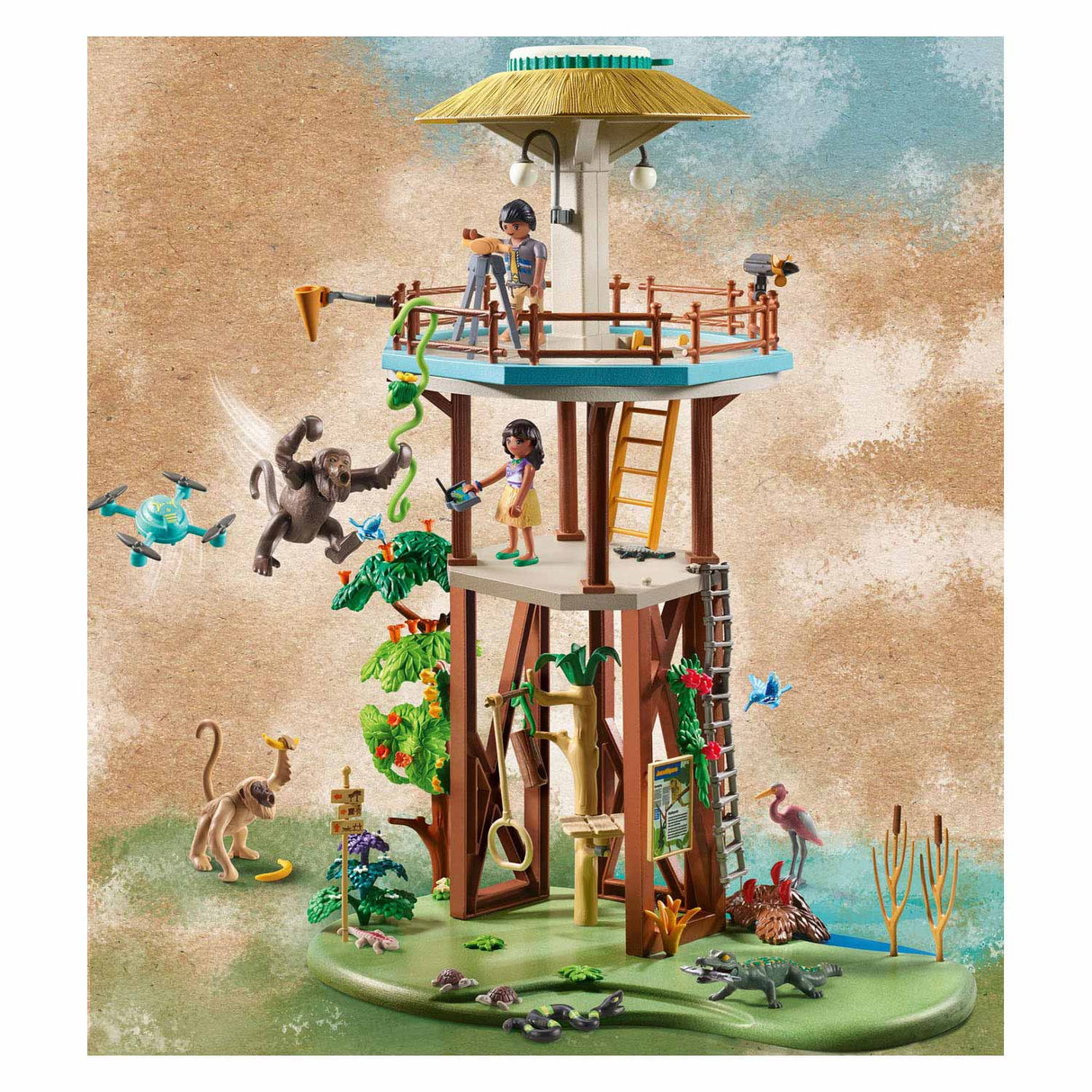 Station de recherche Playmobil Wiltopia avec boussole - 71008