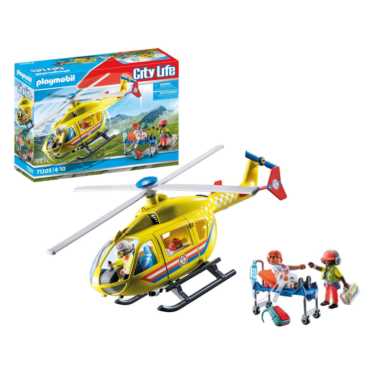 Hélicoptère de sauvetage Playmobil City Life - 71203