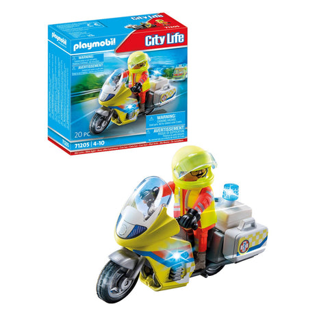 Playmobil 71205 moto de secours avec feu clignotant