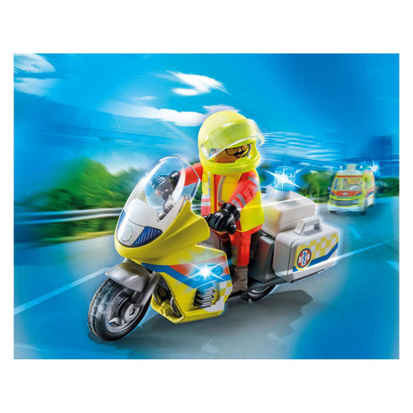 Playmobil 71205 moto de secours avec feu clignotant