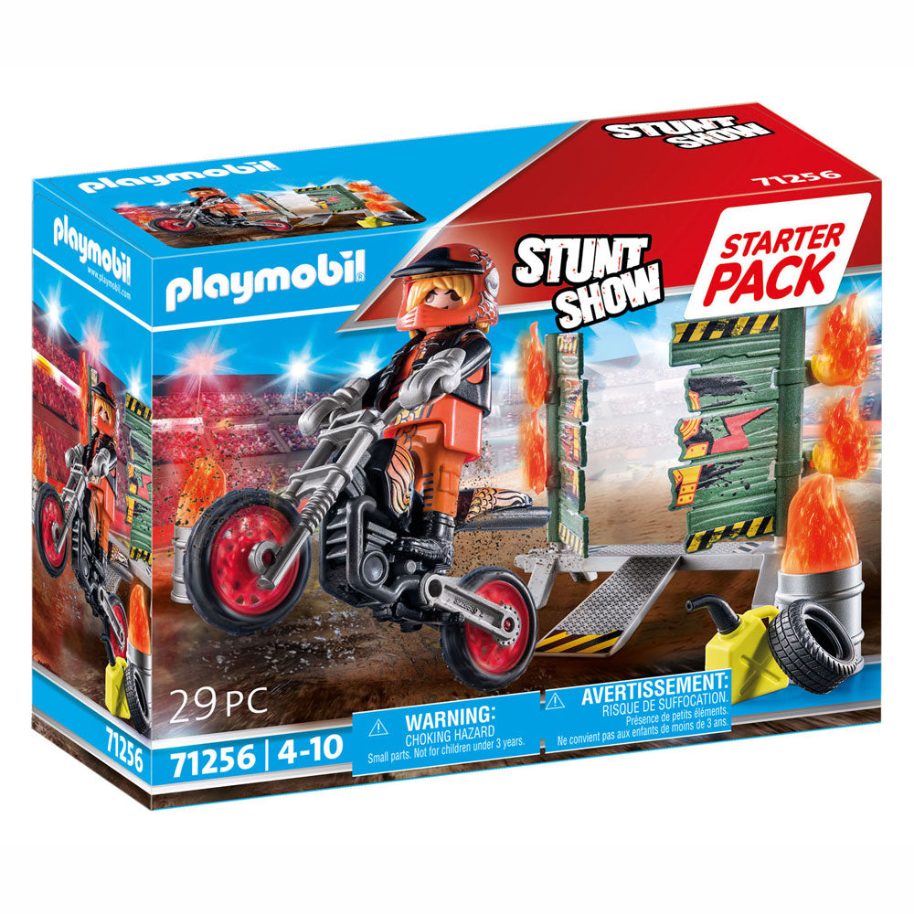 Playmobil Starterpack Stuntshow Motor z ognjeno steno 71256