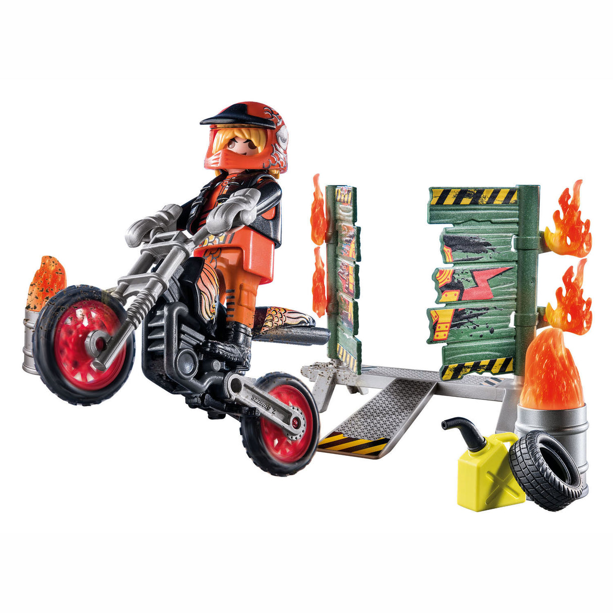 Playmobil Starterpack Stuntshow Motor z ognjeno steno 71256