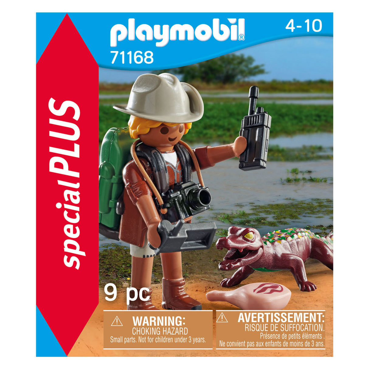 Playmobil Specials Ricercatore con Young Caiman 71168