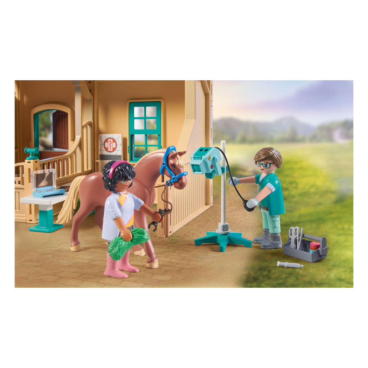 Playmobil Horses eller Waterfall Horse Therapy Veterinary Practice 71352