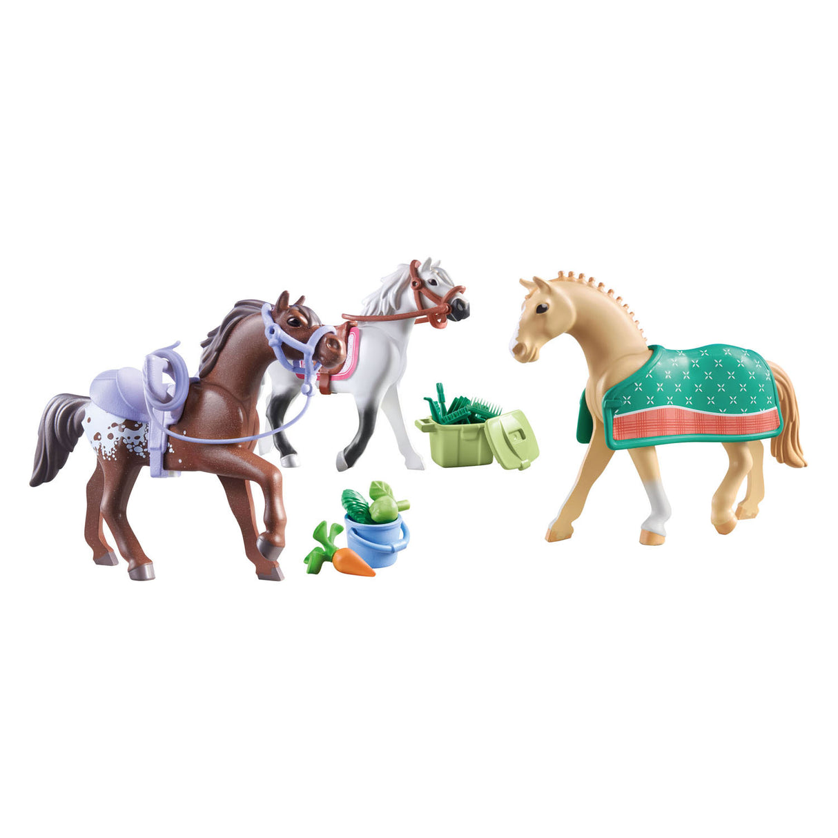 Playmobil Horses nebo Waterfall 3 Horses s příslušenstvím 71356