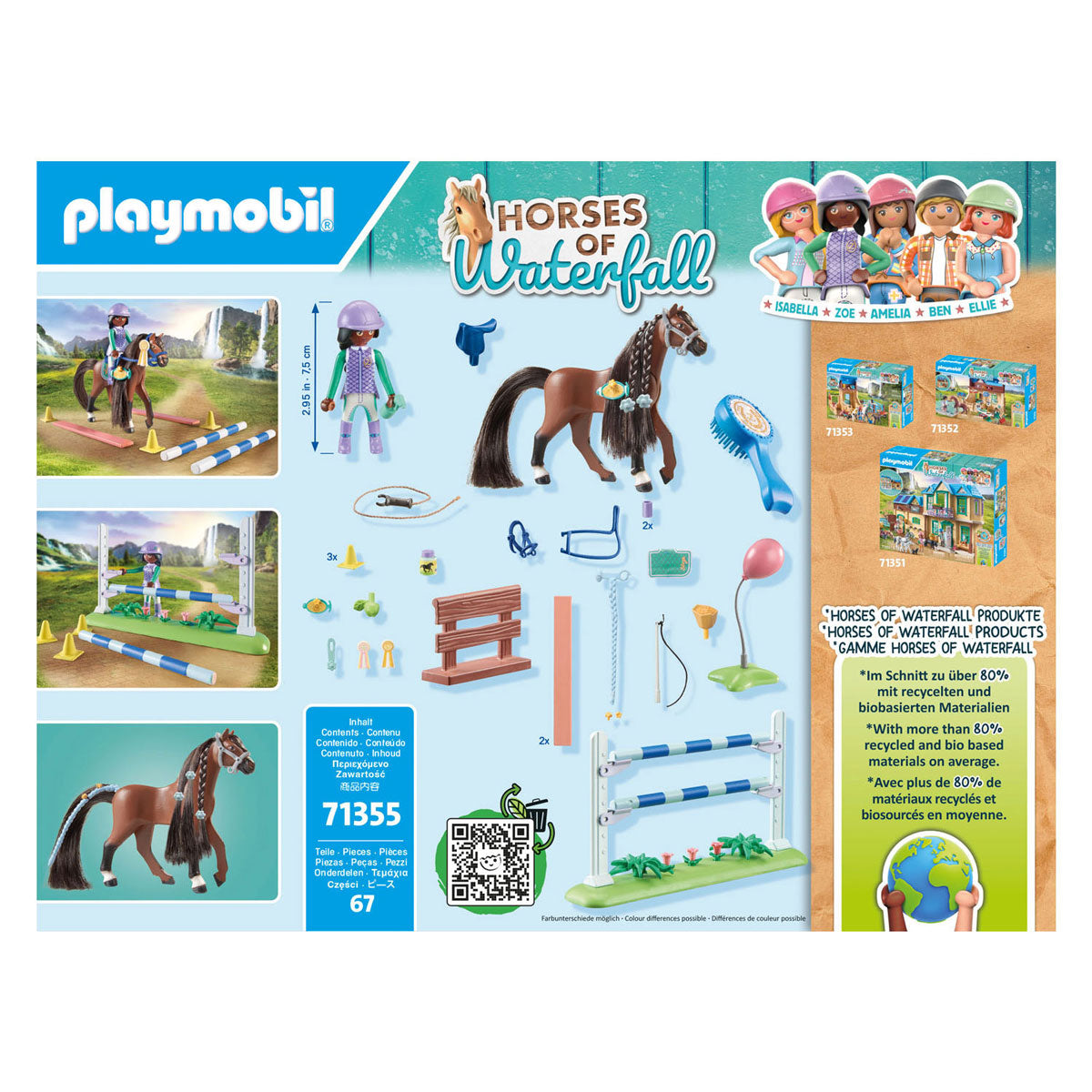 PLAYMOBIL Horses of Waterfall Zoe en Blaze Speelset 71355