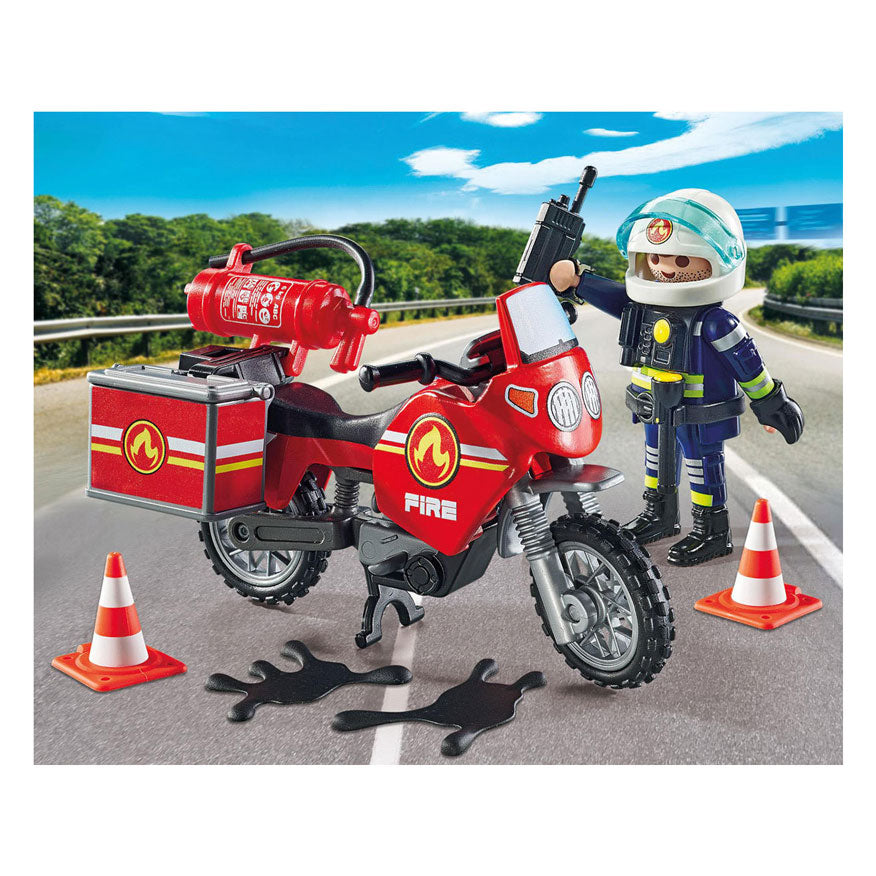 Playmobil 71466 Action Heroes Fire Brigade sur le site de l'accident