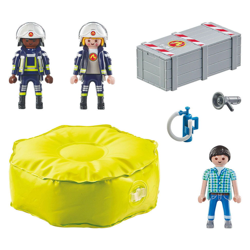 Playmobil Action Heroes pompiers avec coussins d'air 71465