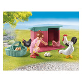 Playmobil Mylife Small Chicken Farm nel giardino di esso