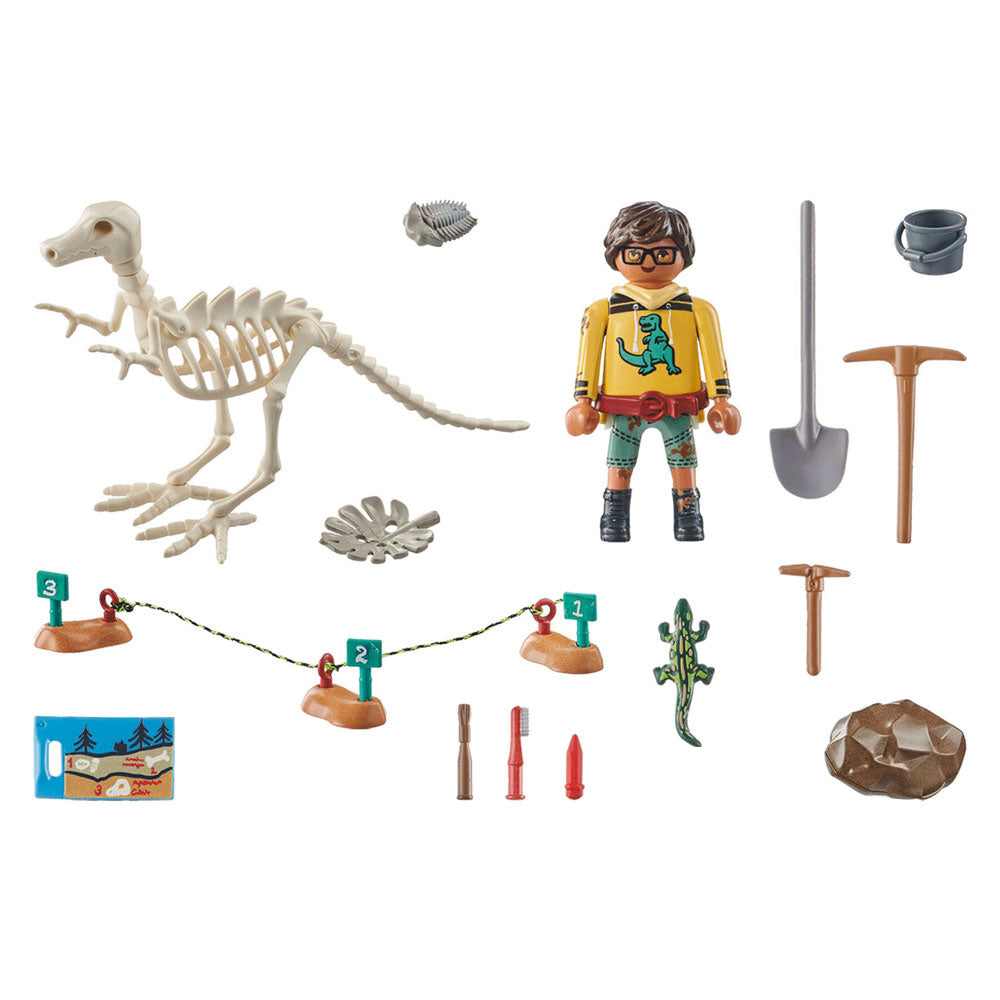 Playmobil Dinonos Excovation Area s kostra Dinosaurus 71527