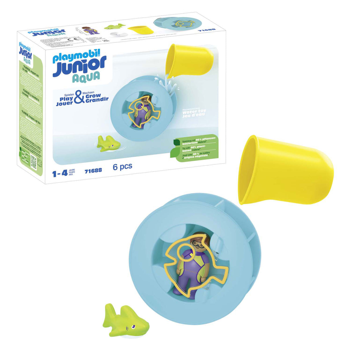 Playmobil junior roue à eau avec bébé requin - 71688