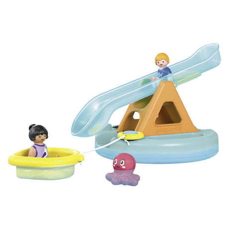 Île de baignade Playmobil junior avec toboggan - 71687