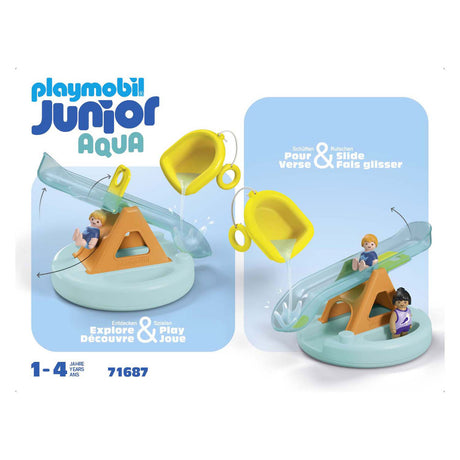 Île de baignade Playmobil junior avec toboggan - 71687
