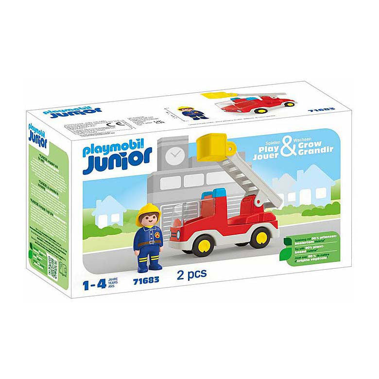 Playmobil junior brandbil med stige - 71683