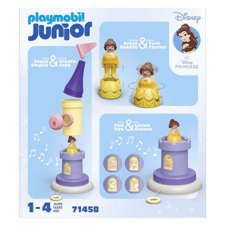 Playmobil junior tour de jeu disney belle avec mélodie - 71458