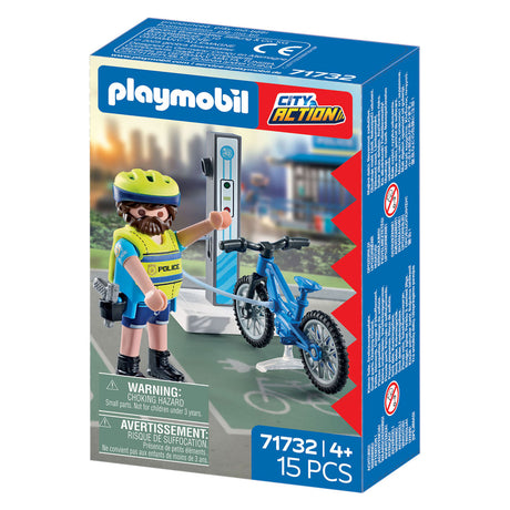 Playmobil action heros police patrouille à vélo 71732