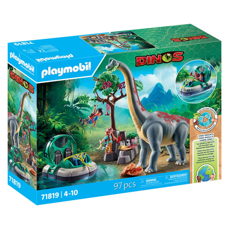 Playmobil Dinos Brachiosaure avec aéroglisseur 71819