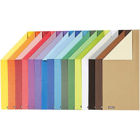 Carton à barres de couleur Creativ company, a4, feuille 210x297 mm, 250 gr, 16 feuilles diverses 1 boîte