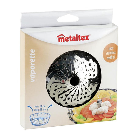 Metaltex panier vapeur pour cuiseur vapeur en acier inoxydable 14-23cm