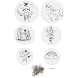 Mobiles d'entreprise Creativ avec motif, d 12+15+18 cm, 300 gr, blanc, 20 set 1 boîte